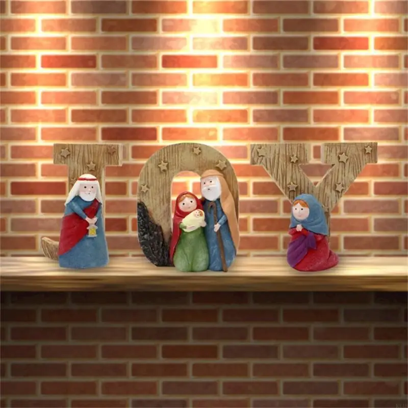 KX4B God Heaven Family Figurine Set estante estante Distinmed Dedomed Dedomy Statue Statue para ventana cabina