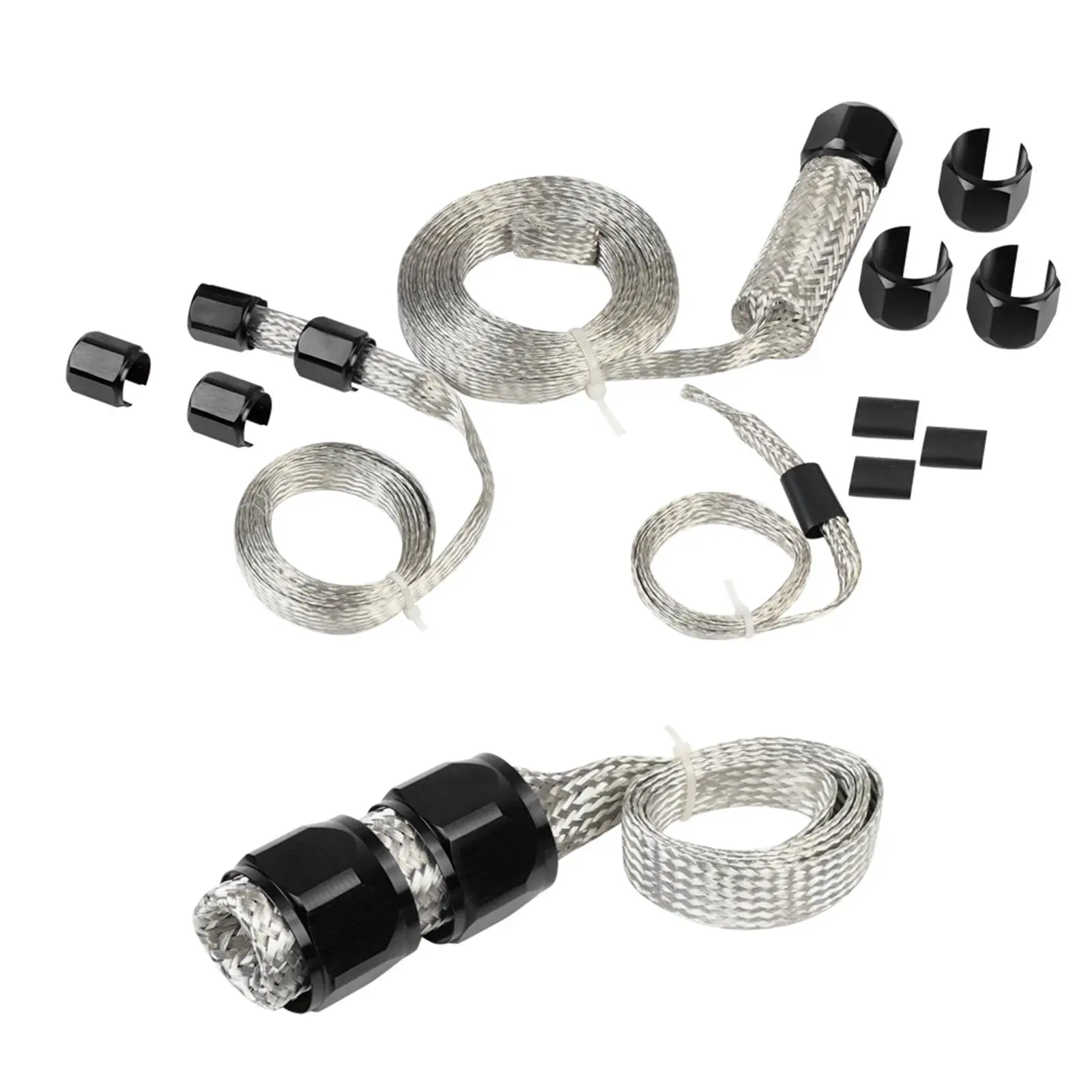 

Flexible Car Hose Sleeve 8092 Braid Hose Sleeving Wear Resistant Engine Line Protector for Radiator Fuel Heater Universal