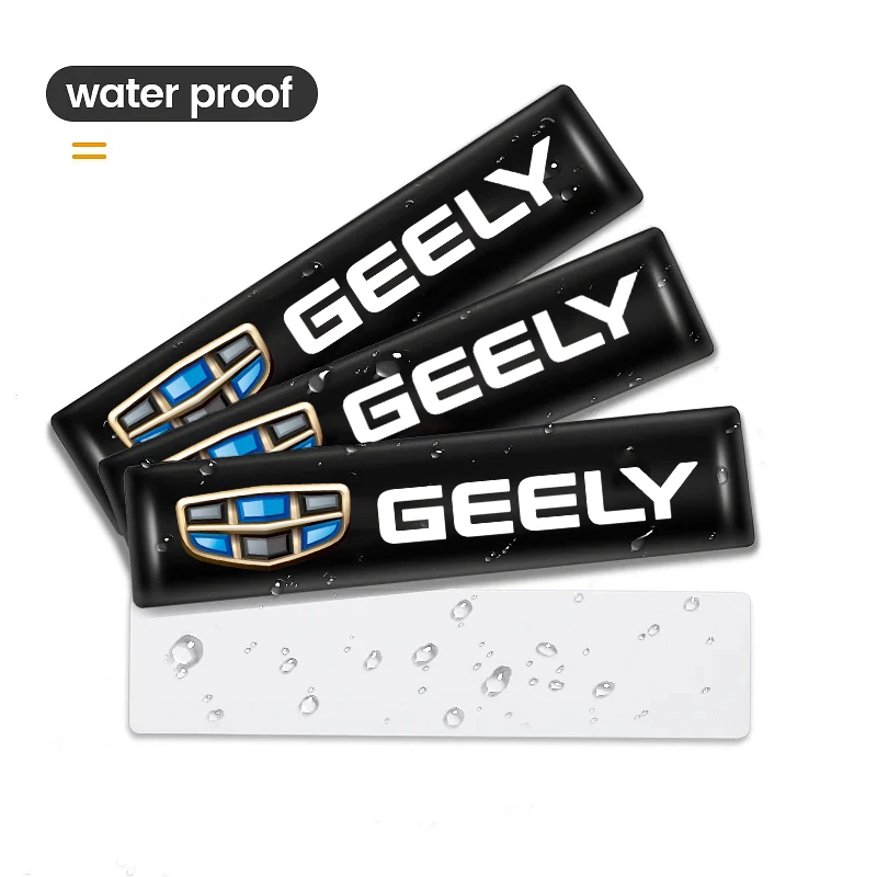 2/4/10 قطعة ثلاثية الأبعاد شارة السيارة ملصقات الزخرفية لجيلي Coolray الهندسة GX3 Emgrand EC7 LC الباندا Tugella Binray X7 Okavango أطلس