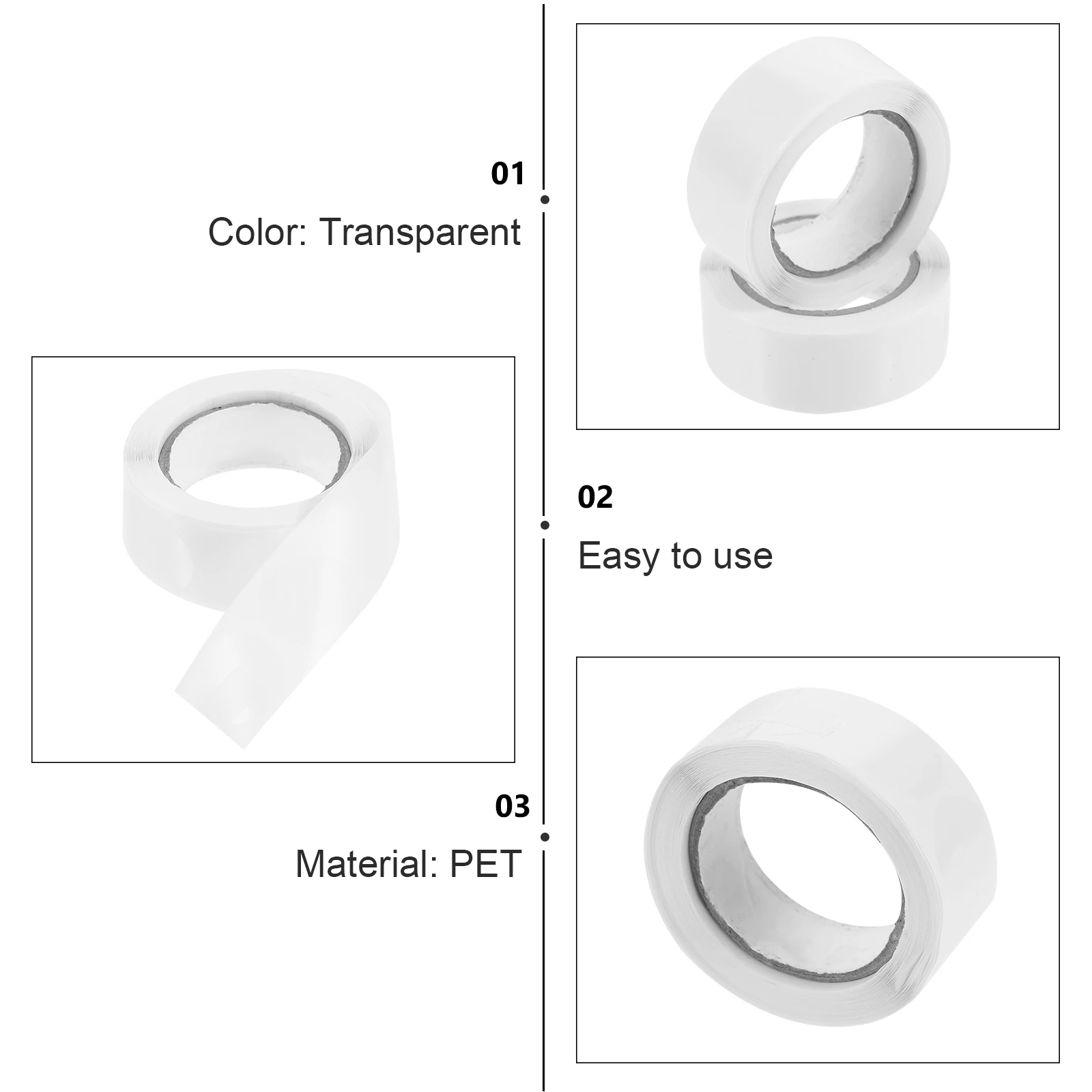 1000 Pcs Seal Label Sticker Clear Round Circle Dots Labels Envelope Sealer Stickers