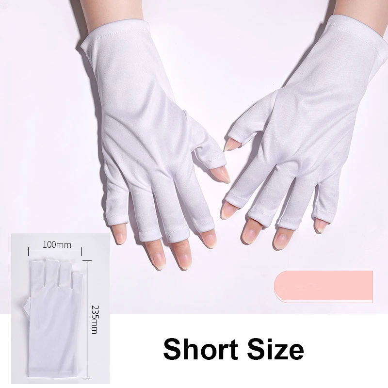 Guantes de protección UV para uñas, 2 piezas, lámpara Led a prueba de radiación, protección de manos, lámpara de luz UV, secador de manicura,