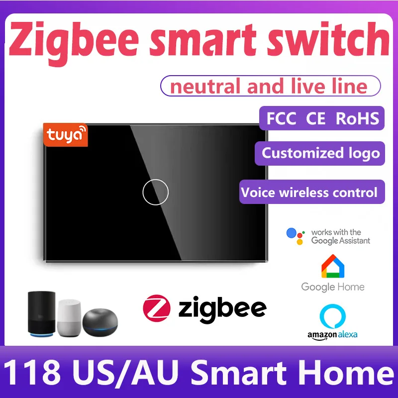 

118American and Australian Switch GraffitiZIGBEESmart Switch Zero FireAppVoice Speaker Mobile Phone Control