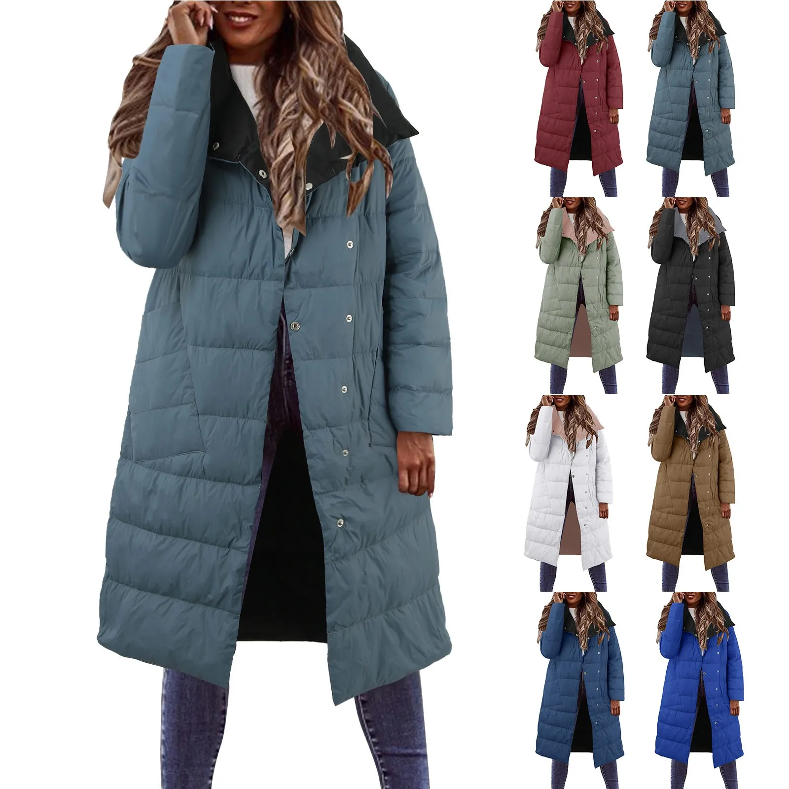 Women Casual Hooded Pocket Coat Lightweight Jacket Winter Coats For Women Long Padded Bubble Coat plus Size Coat for Women