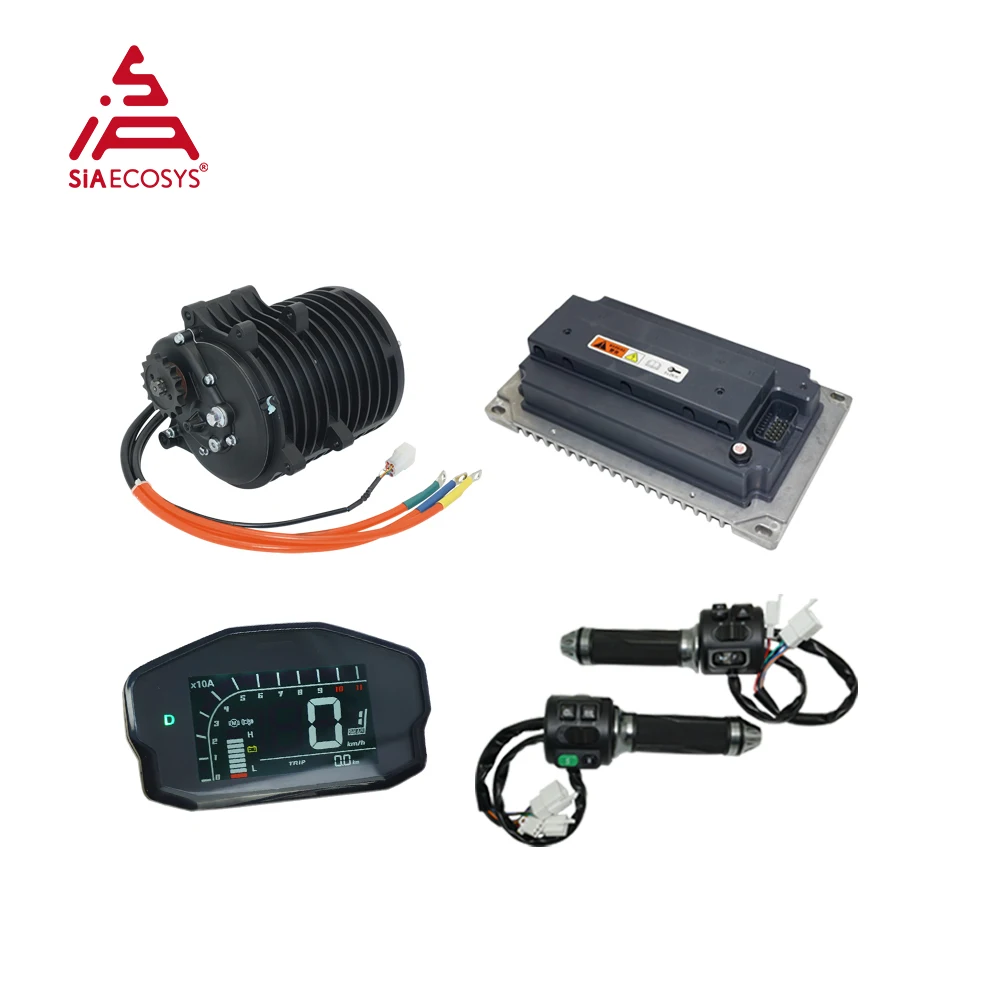 TLF SIECOSYS QS 138 3 kW V3 72 V 100 kPH Mid Drive E-Motorrad-Umrüstsatz EM200-2-Controller mit großem Kühlgang