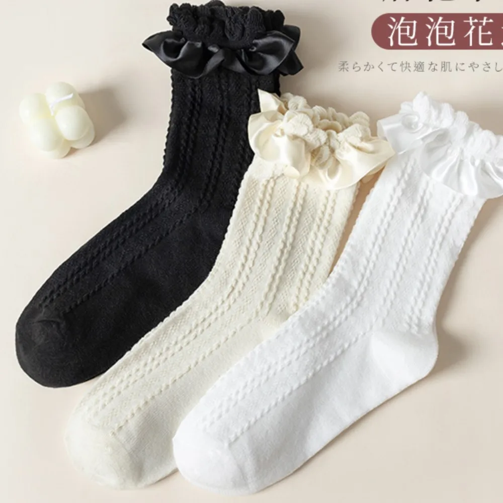 

jk women's mid-tube socks Instagram fashion cute girl sock four seasons Lolita lace princess socks kids infant