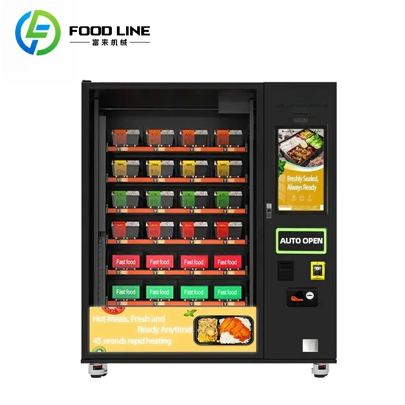 Customized Automatic Hot Food Vending Machine for Business Professional Hot Meal/Lunch Box Vending Machine with Heating