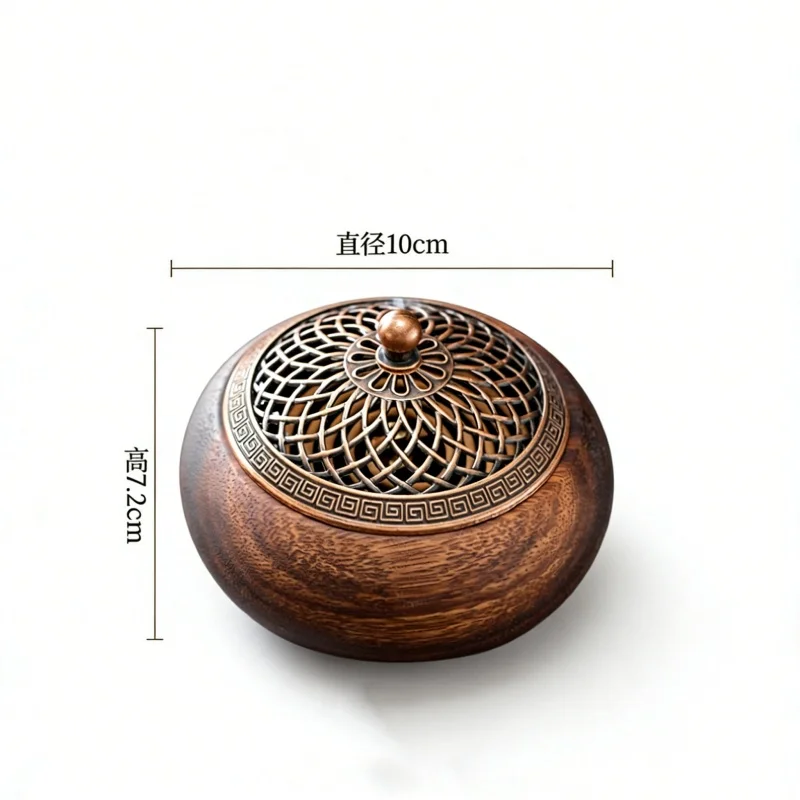 Solid Wood Pan Incense Burner, Indoor Aromatherapy Burner With Sandalwood Incense, Tea Ceremony ,prayer rooms, yoga Decoration
