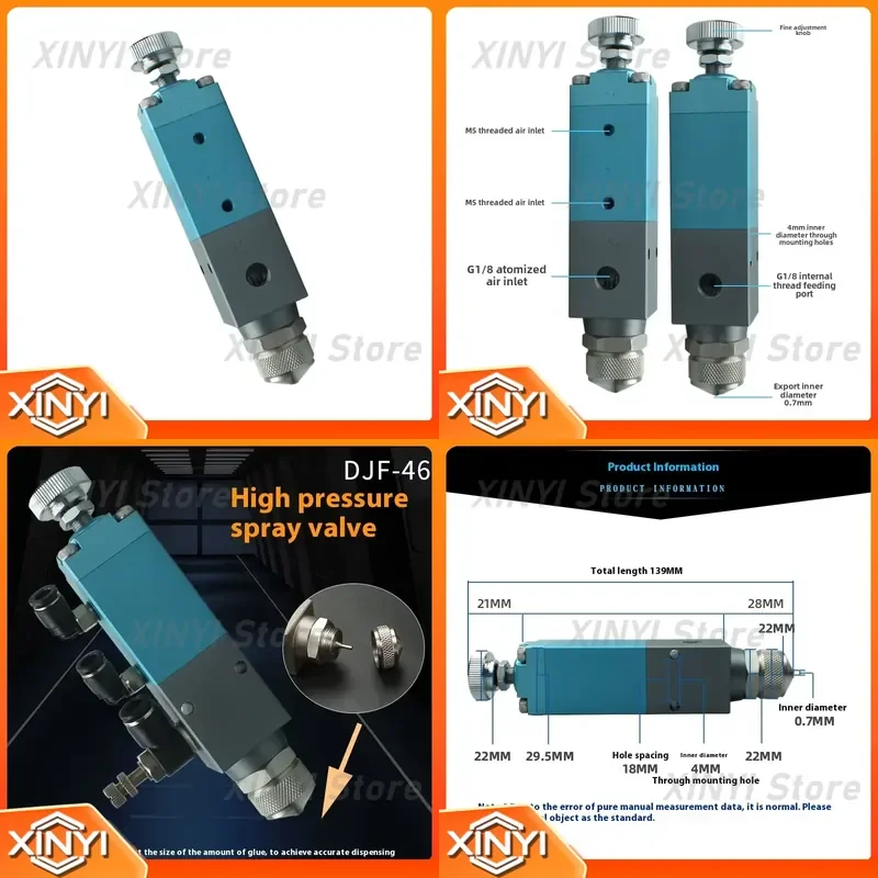 for DJF-46 Single Liquid Silicone Dispensing Valve Precision UV Glue Anaerobic Grease High Pressure Industrial Equipment