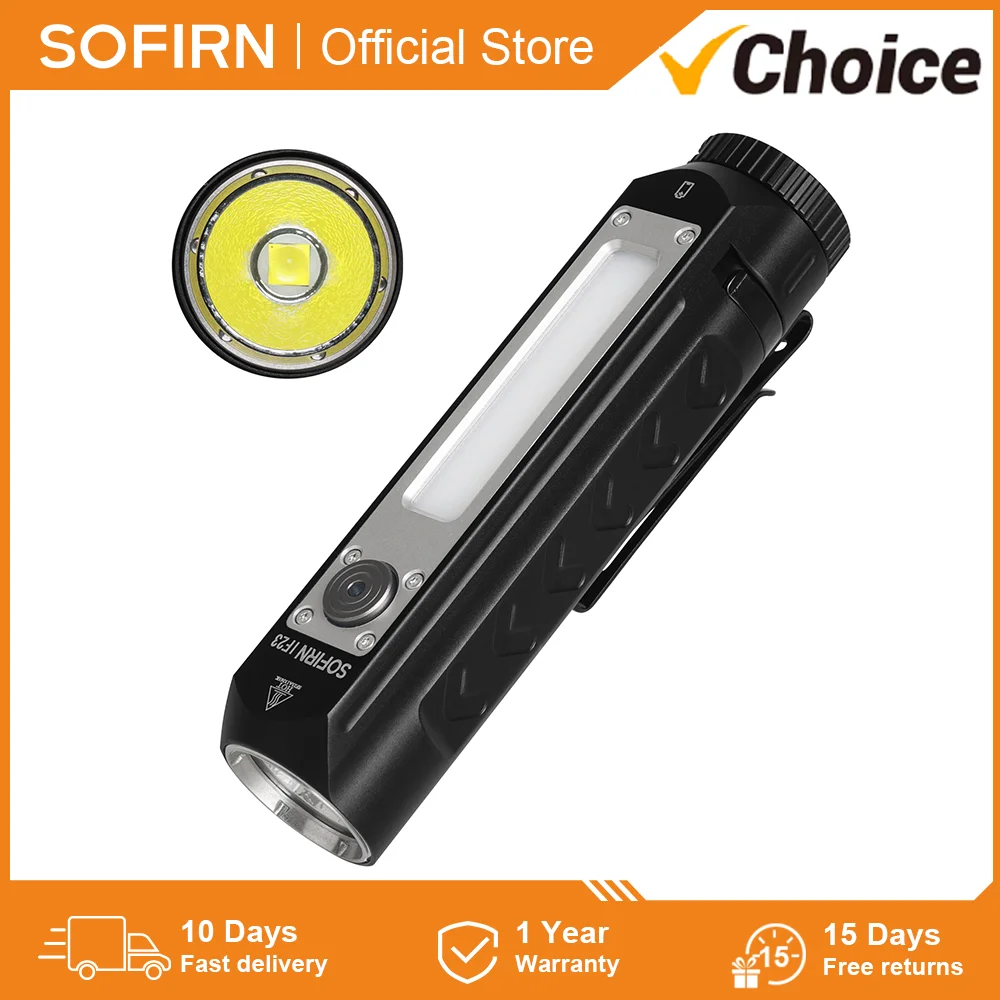 

Sofirn IF23 RGB Torch 4000lm Flood Spot LED Flashlights 21700 Rechargeable with Magnetic