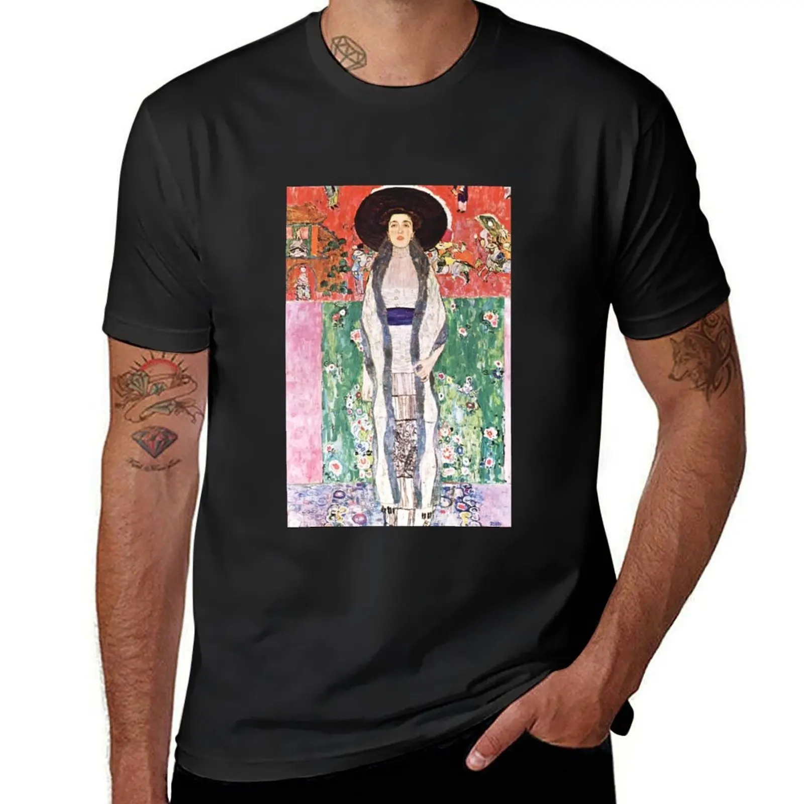 HD. Portrait of Adele Bloch-Bauer II, by Gustav Klimt . HIGH DEFINITION T-Shirt vintage clothes boys whites mens tall t shirts