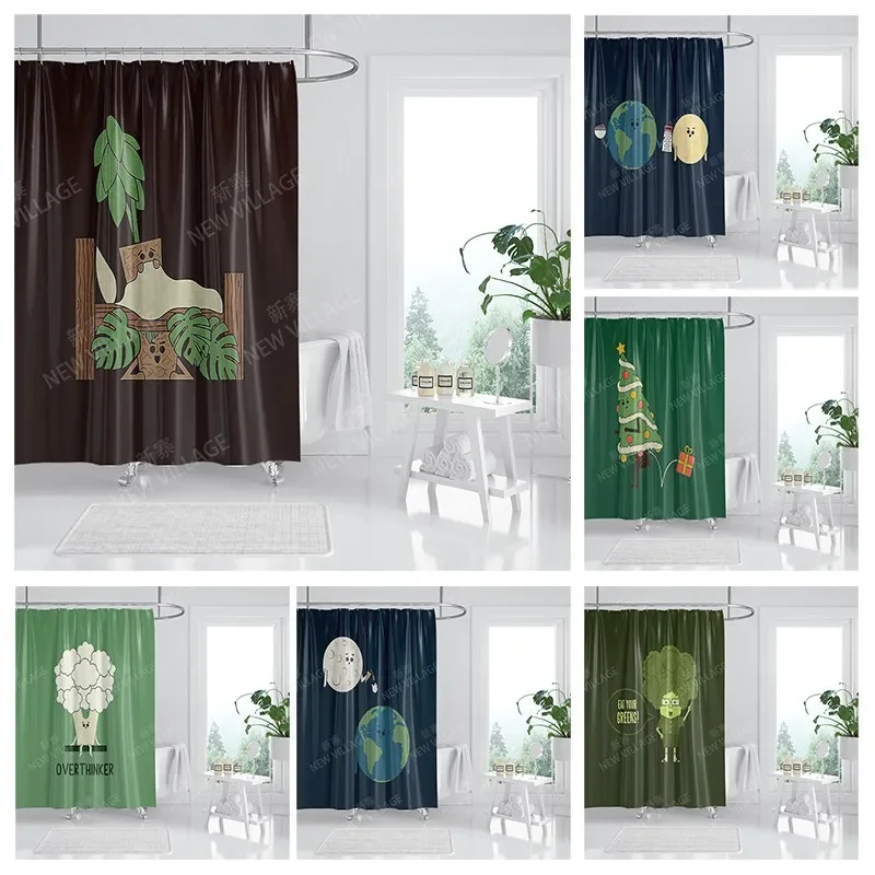 Waterproof fabric shower curtains Bathroom curtain accessories Bath curtain for shower 180x200cm 240*200 anime boho decoration