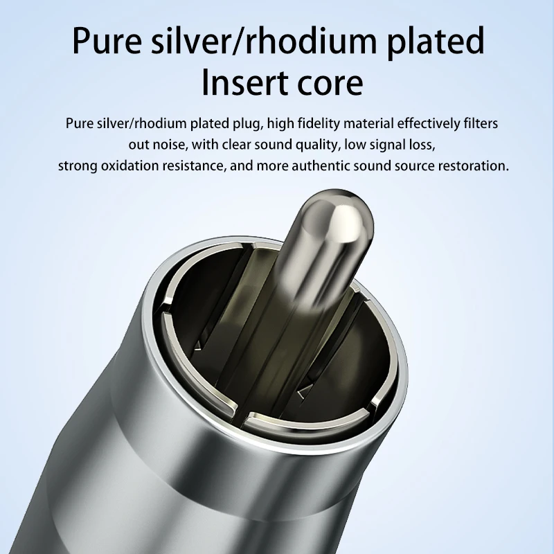 Xangsane hifi rca spina argento puro core amplificatore CD cavo altoparlante cavo segnale placcato rodio fai da te interfaccia spina audio terminale
