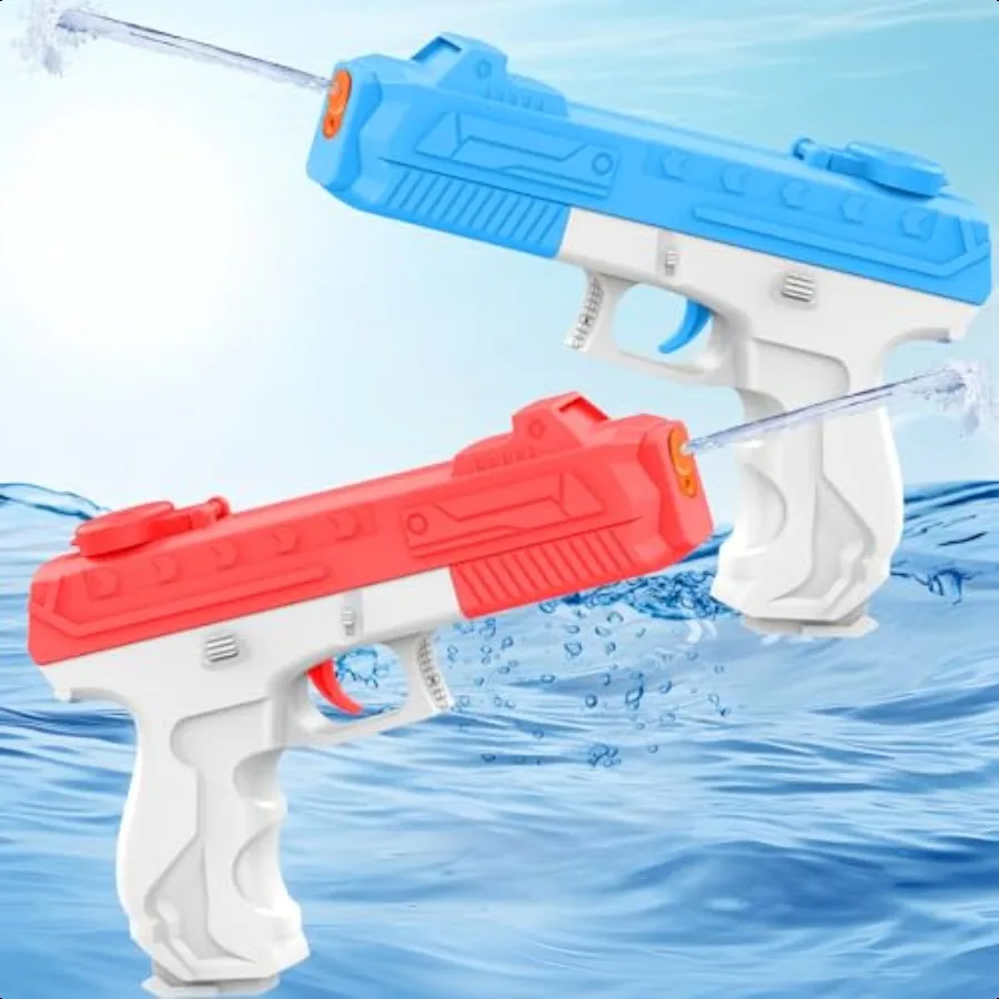 

2 Pack Electric Water Gun for Adults Powerful Automatic Squirt Gun High Powered Shooting Water Pistol Long Range 25 FT Auto Wat