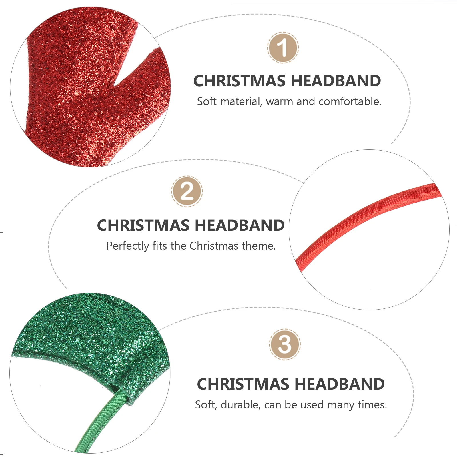 

4Pcs Antler Hair Hoop Christmas Party Accessories Women Hairb s Reusable Smooth Safe Material Fashion Hoop Birthday