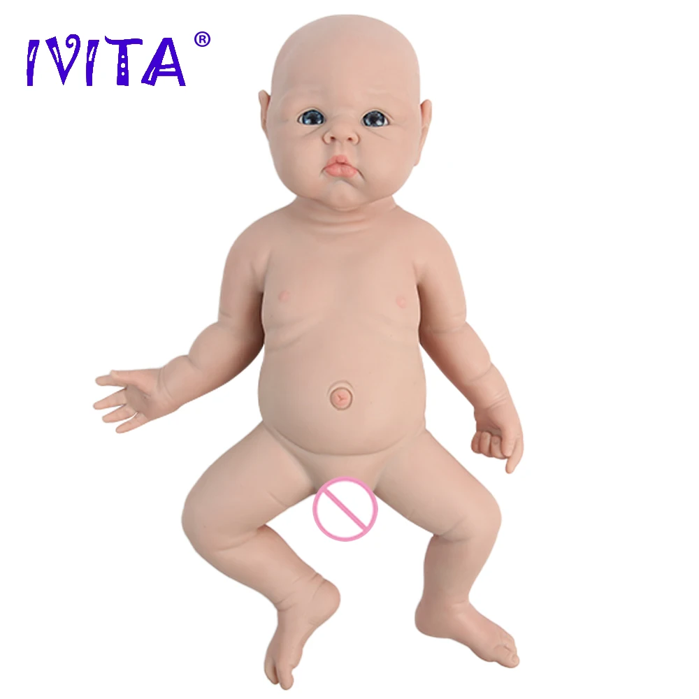 IVITA WB1525 47cm 3298g 100% Full Body Silicone Reborn Baby Doll Realistic Bebe Dolls Soft Baby Toys DIY Blank for Children Gift