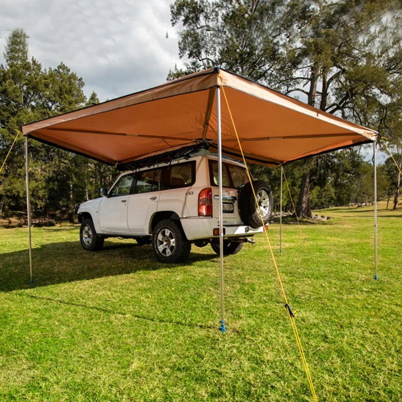 

Large Space Sunproof Camping Canvas Car Side Awning Foxwing Awning