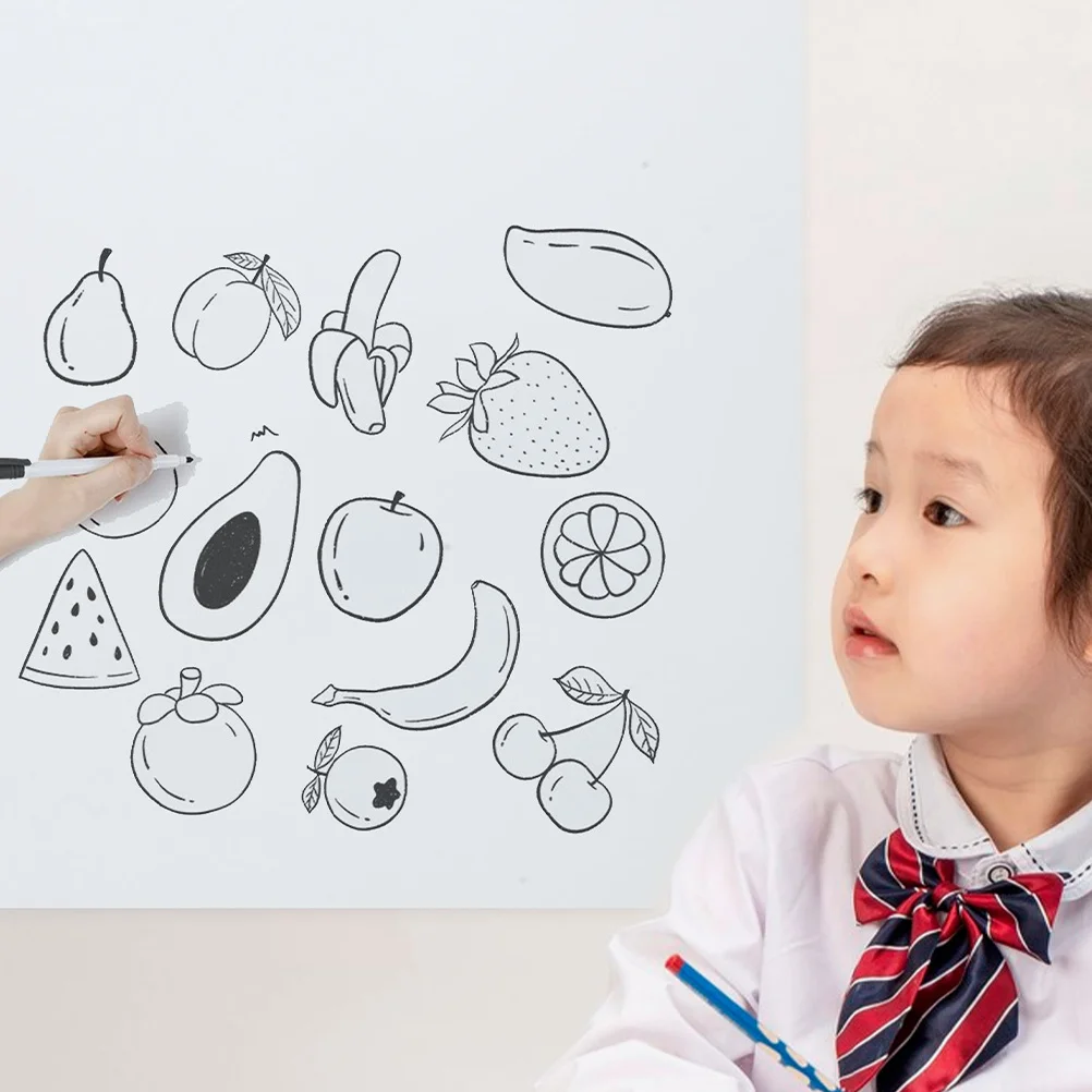 

2Pcs Erase Whiteboard Wall Sticker Removable Erasable Writing Surface Whiteboard Wallpaper for Home Office Classroom