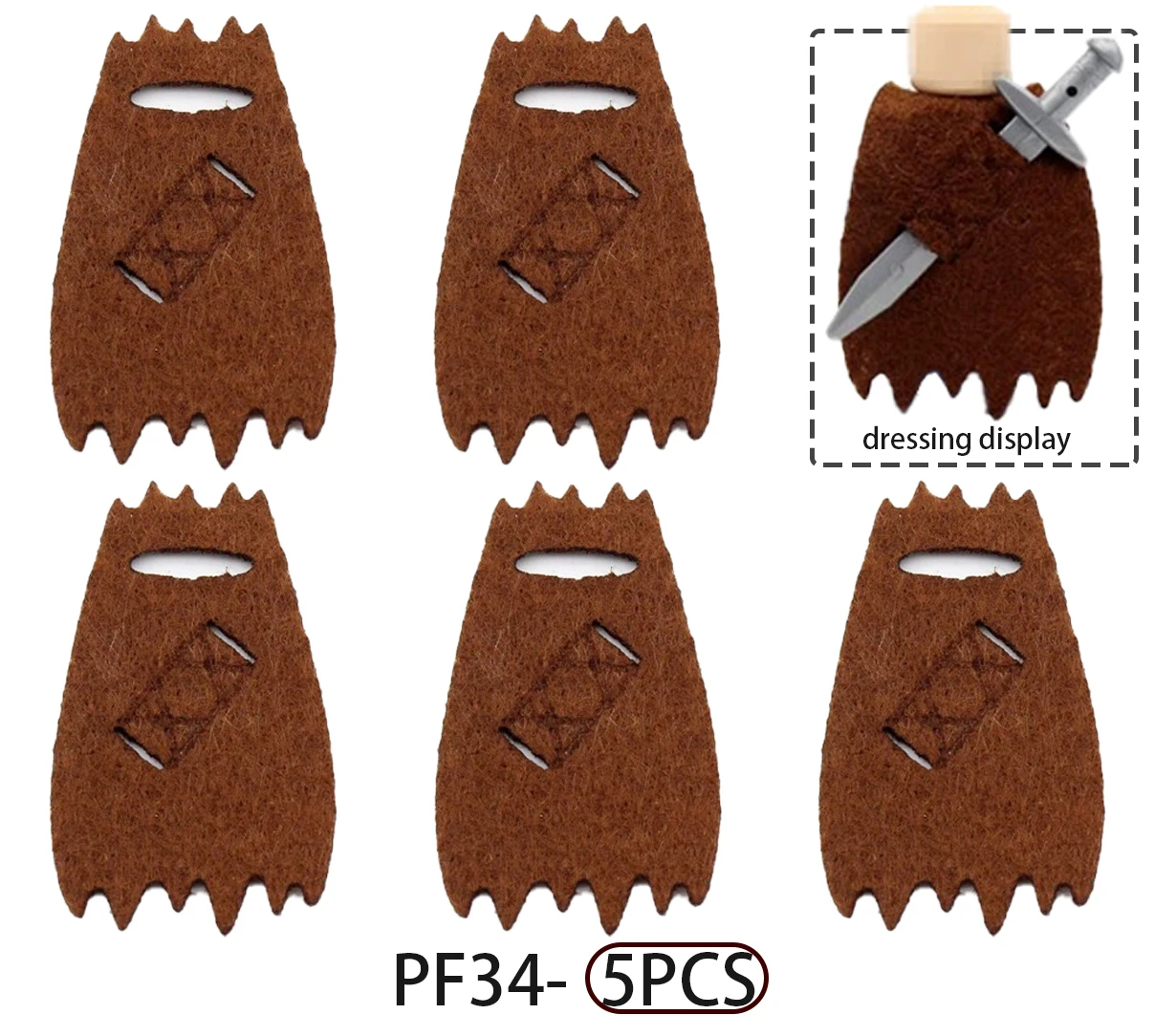 MOC Mittelalterlicher Jägerumhang Kriegercape Stoff-Bausteine Ritter Schwertgurt Bausteine Spielzeug Kinder Geschenk