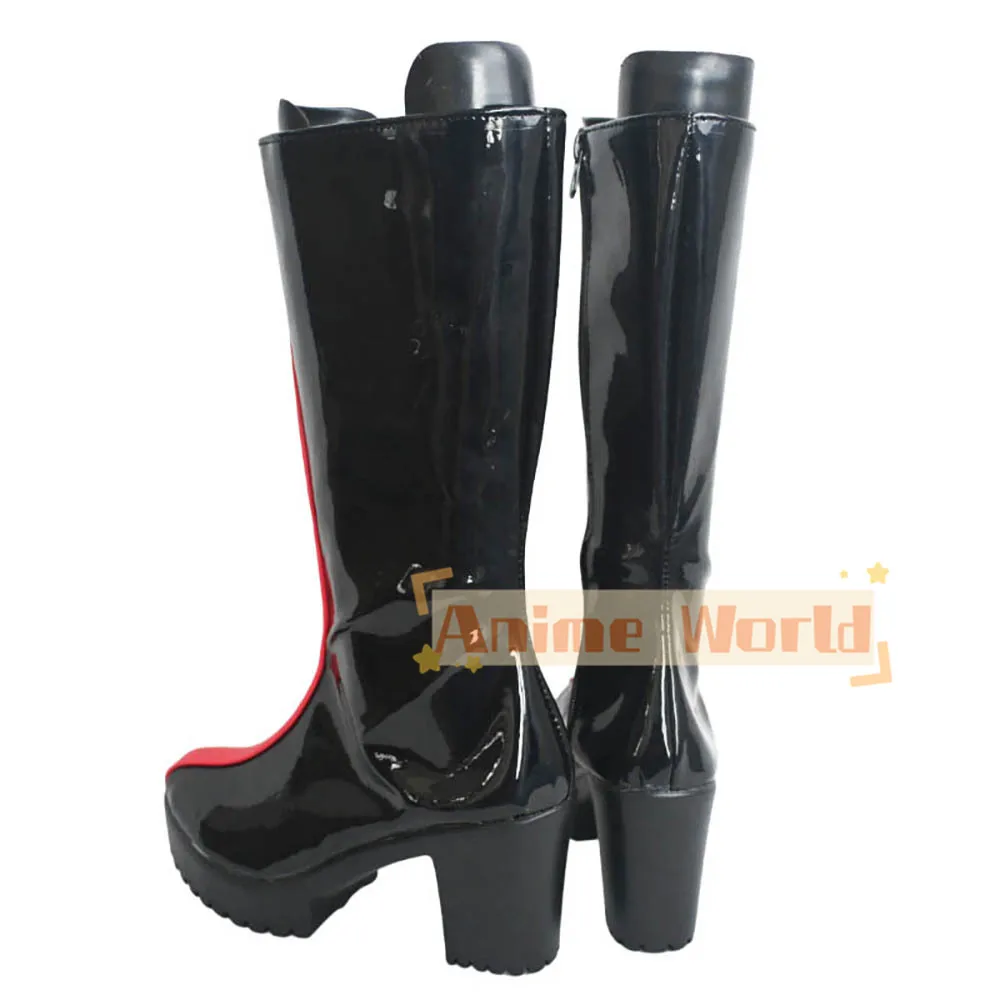 Kinderen Volwassen Jongens Meisjes KPop Demon Hunters Rumi Cosplay Schoenen Zwarte Laarzen Op maat gemaakt elke maat