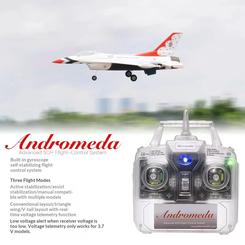 

MinimumRC F-16 Thunderbird Micro Realistic RC Jet 30mm Ducted Fan 2S Gyro Stabilized Aircraft For Outdoor Flight RC Hobbyists