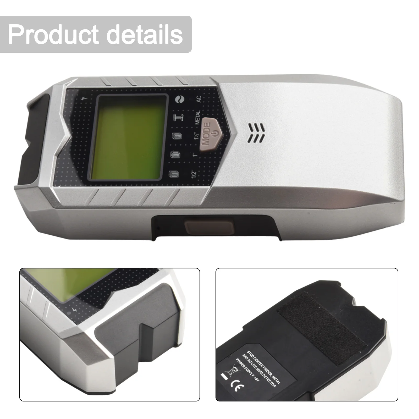 Scanner da parete Rilevatore da parete Localizzatore rilevatore di cavi Localizzatore multifunzionale 5 in 1 Rilevatore di bulloni efficace per la protezione dei cavi