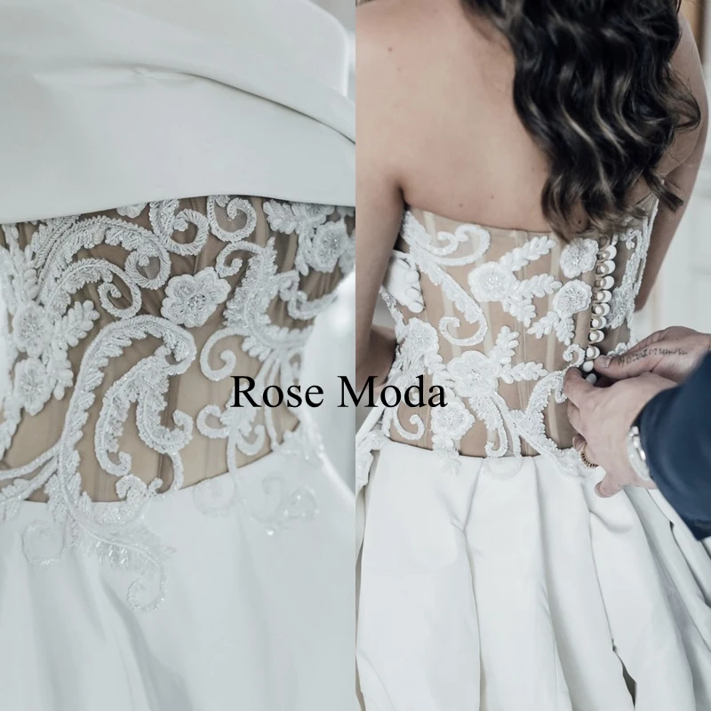 Rose Moda Luxury Cathedral Long Royal Train abiti da sposa con spacco alto con scialle rimovibile Custom Make