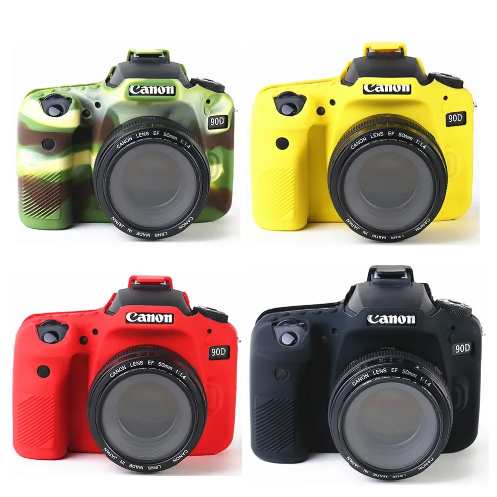 

For Canon EOS 90D Cameras Silicone Armor Skin Case Body Cover Protective DSLR Camera Bag