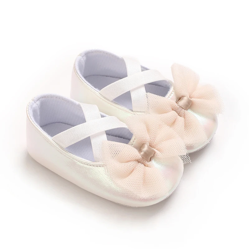 Sweet 0-12 Baby Girl Cute Bow Decoration Dance Shoes Soft soled Princess Shoes Sneakers