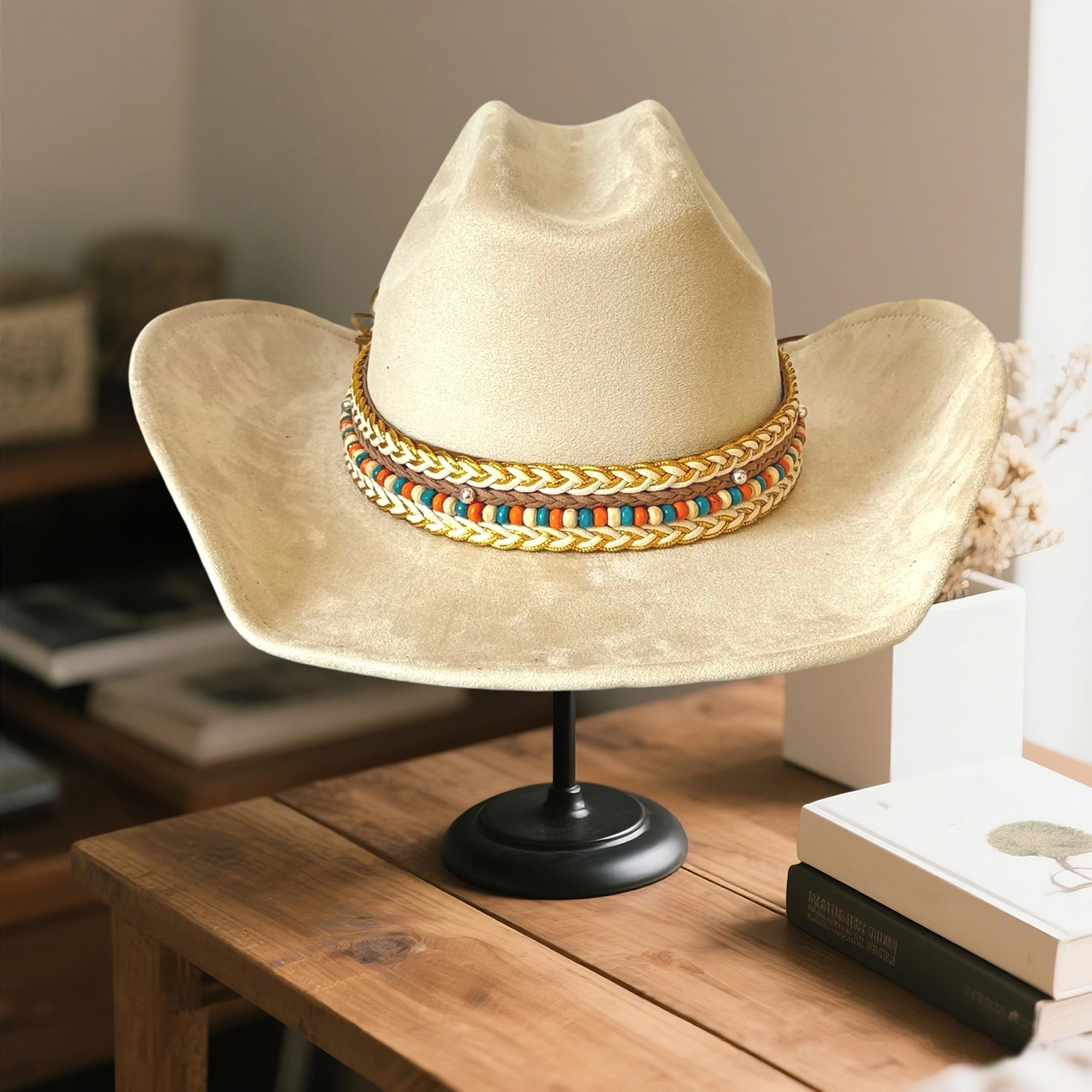 

Шляпа Fedora в винтажном стиле с украшением на ленте и широкими полями для женщин. Элегантная кепка в стиле пастушки в стиле вестерн для повседневных прогулок и