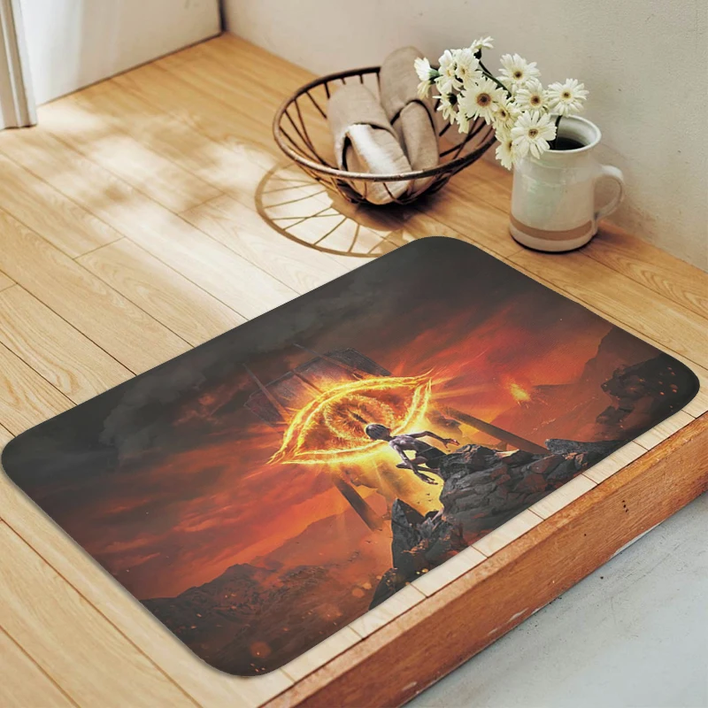 

Hallway Floor Mats Non-slip L-Lords of the R-Rings Carpet for Kitchen Doormat Entrance Door Living Room Balcony Bathroom Rug