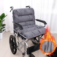 Wheelchair Seat Cushion Special Autumn Winter Warm Cushion Thick Elderly Breathable Backrest Pad Electric Wheelchair Accessories