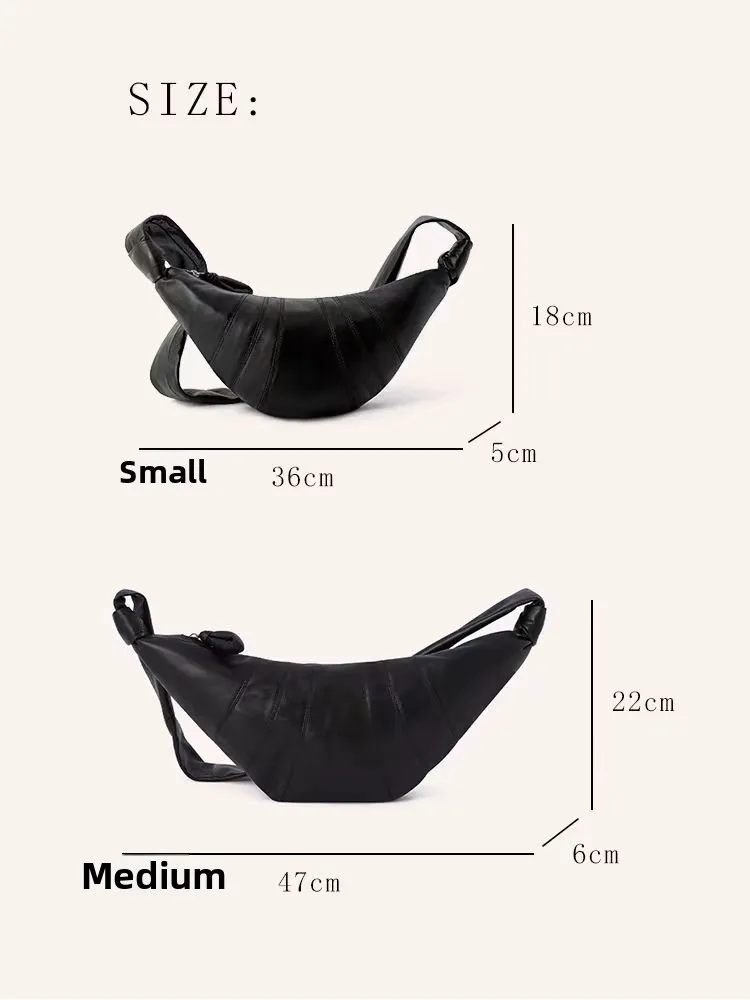 

Trendy 2024 Spring oulder Crossbody Bag Women's Lazy Sle Dumpling Bag Real Leather Horn ape Handbag Daily Use