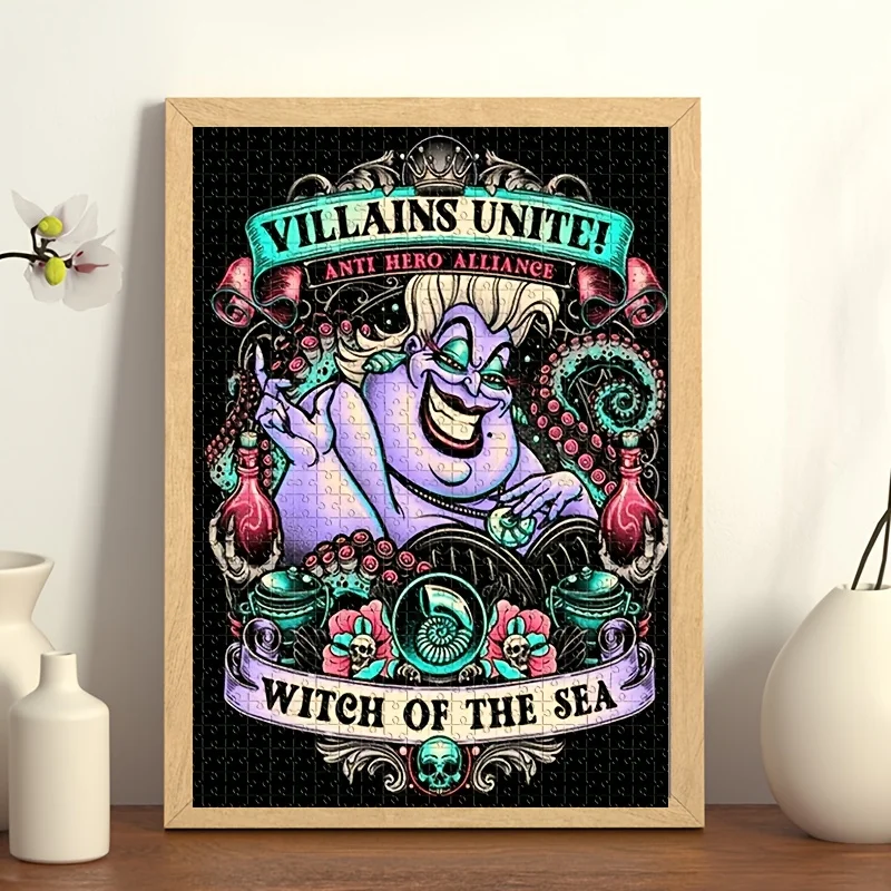 1000 elementów Puzzle Złoczyńców - Maleficent, Cruella, Ursula, Jafar - -Alians Bohaterów - Wiedźma Morza - Poziom Trudności: Trudny - Thi