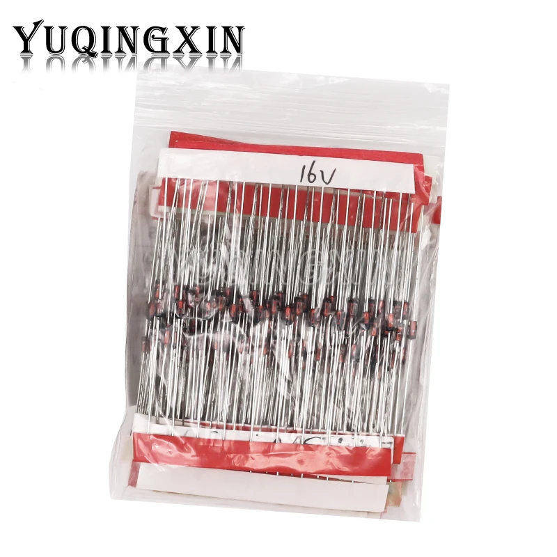 340pcs 1/2W Zener Diode Assorted Kit DO-35 0.5W 2V-47V 34Values Each 10pcs DIY Sample Set