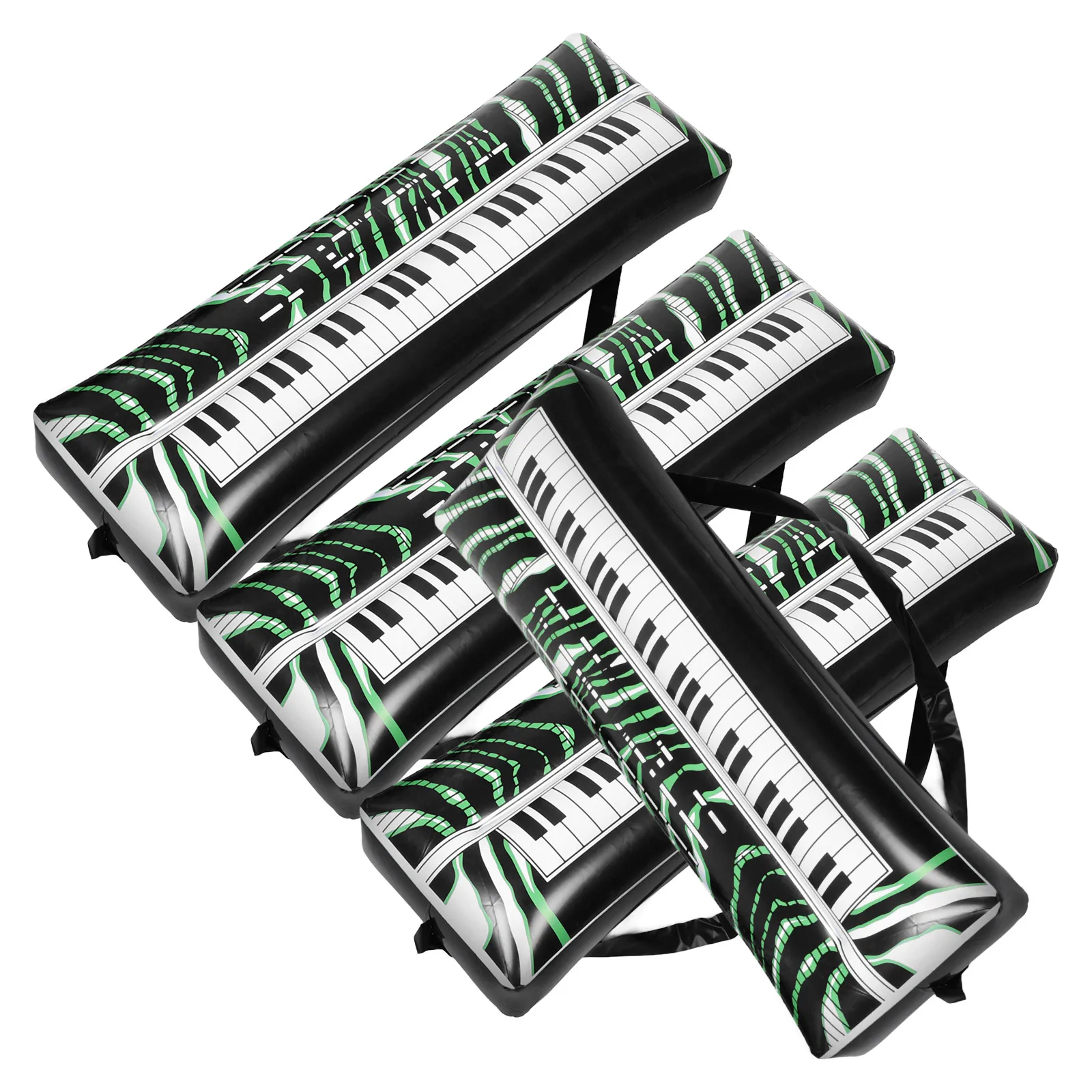 

4Pcs Inflatable Keyboard Decorations Lightweight PVC Reusable Waterproof Floating Musical Instruments for Festivals