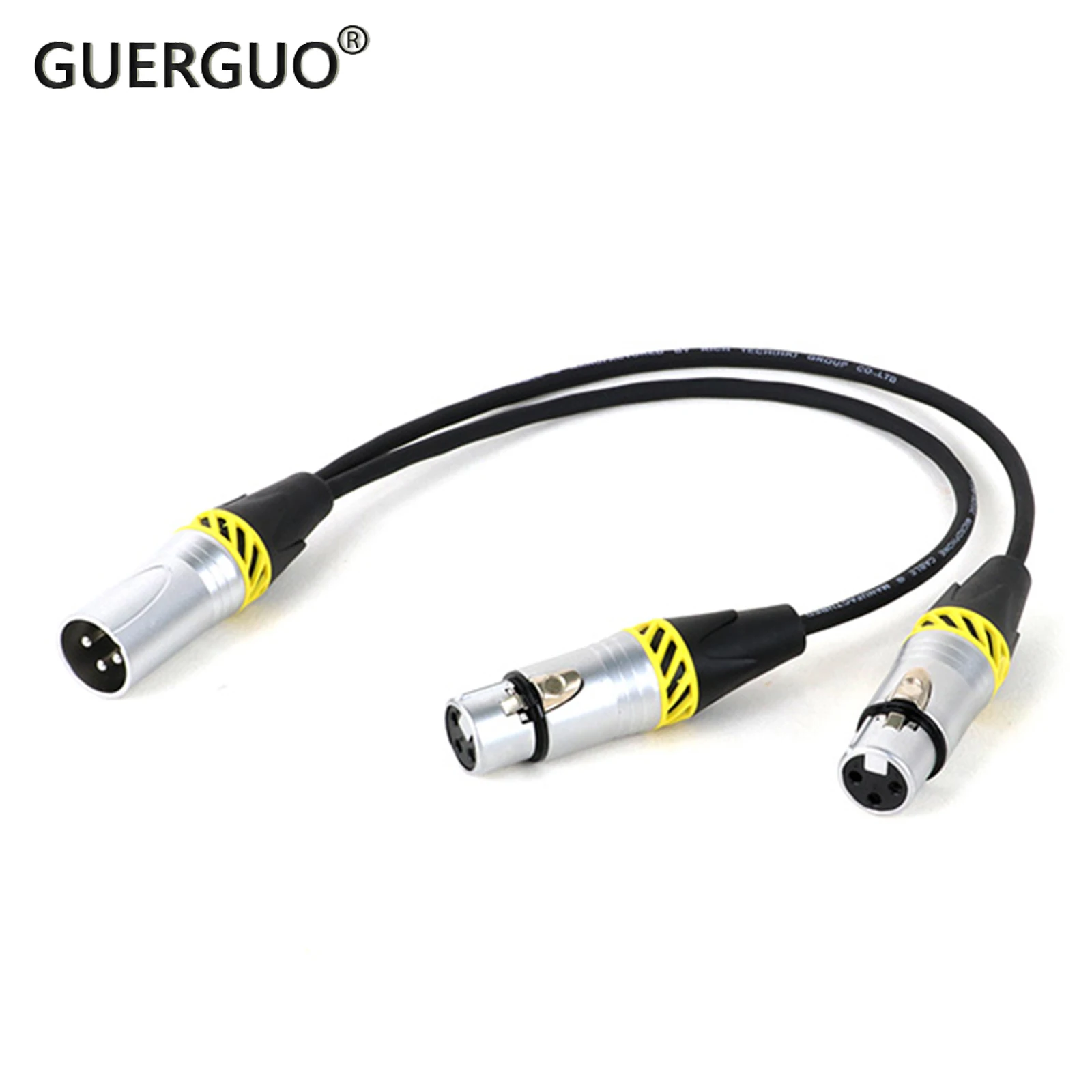 

XLR Y-Splitter 3Pin XLR 1 Male to 2 Female Audio Extension Cable Y-Cable Audio Cord Line for Mixer Microphone MIC 0.2M 0.3M 0.5M