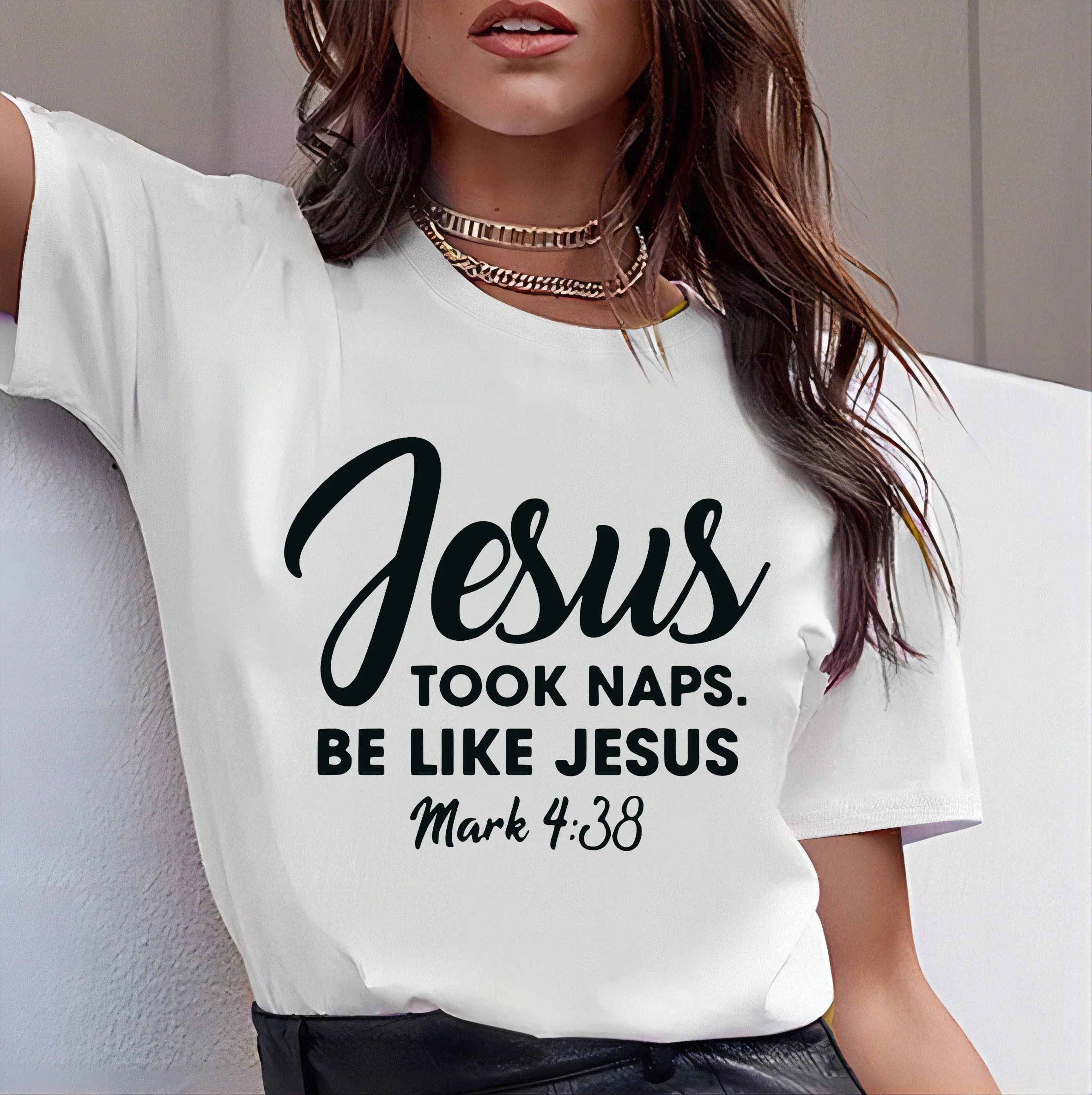 Jesus Christian Flowers Graphic Print T-Shirt Women'S Clothing Funny White Tshirt Femme Summer Fashion Tops Tee Shirt Female