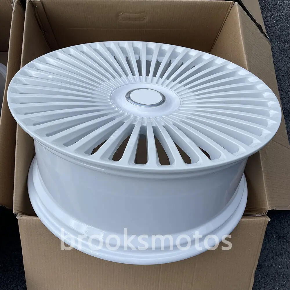 24" NEW MULT SPOKE WHITE FORGED WHEELS RIMS FITS FOR ROLLS ROYCE CULLINAN 24X10