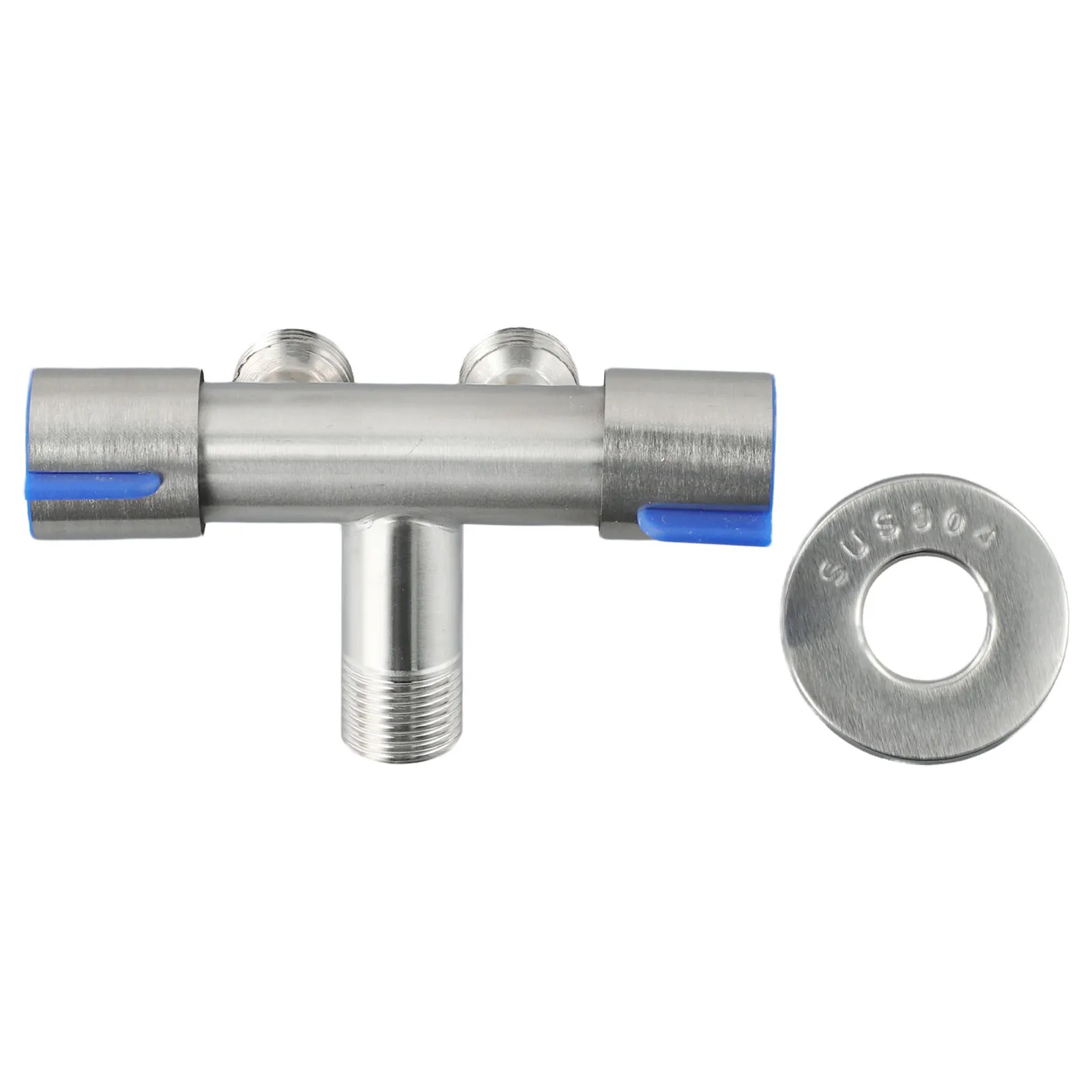 Practical for durable High Quality Cold Water Faucet Triangular Valve Silver 1pc Bathtub Double Handle Stainless Steel