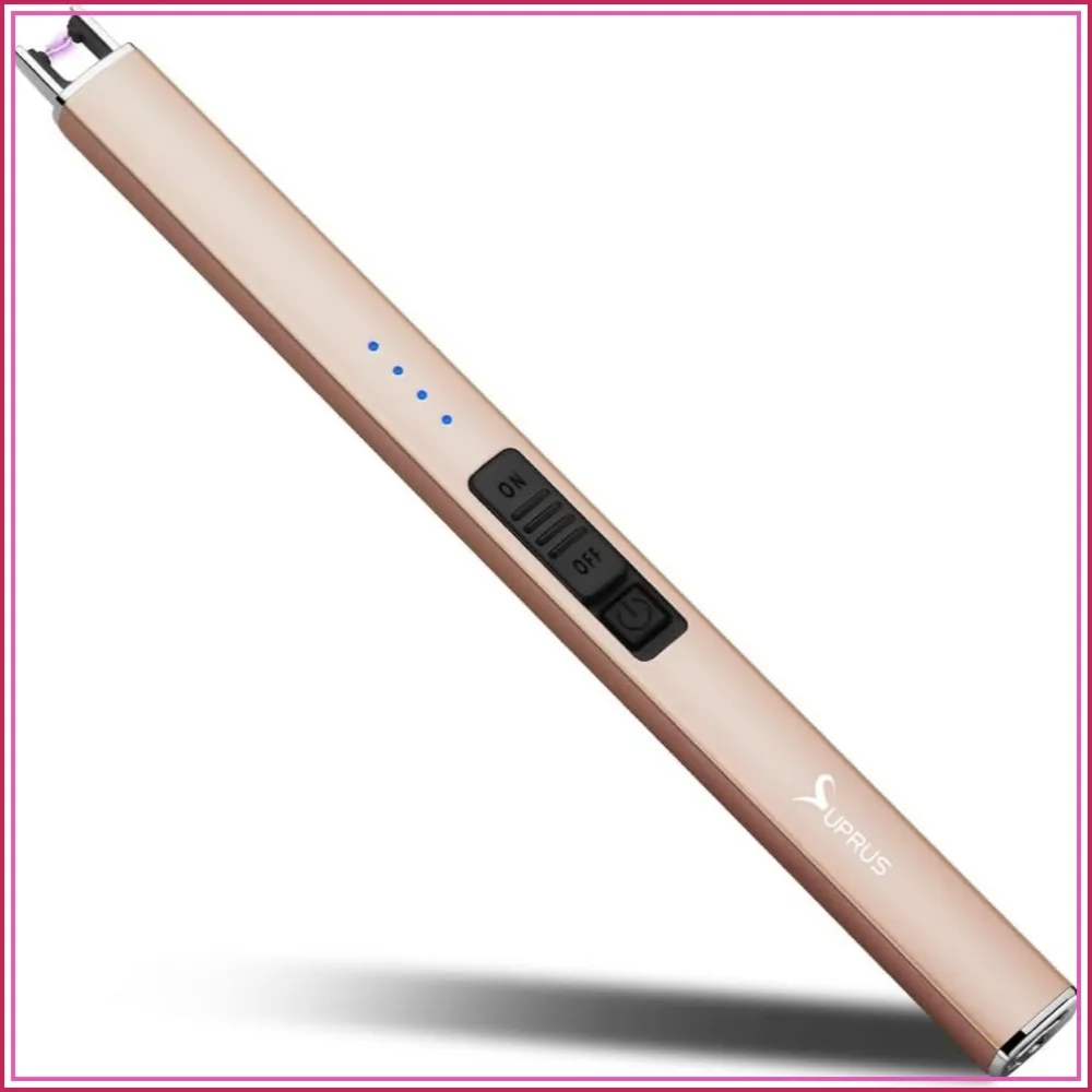 Windproof Flameless Arc Lighter USB Rechargeable with Safety Lock for Candle BBQ Camping
