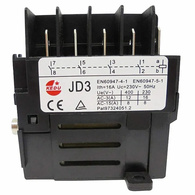 1PC KEDU Electromechanical Relays for Motor Control JD3  230V 400V 8 pins / 10 pins