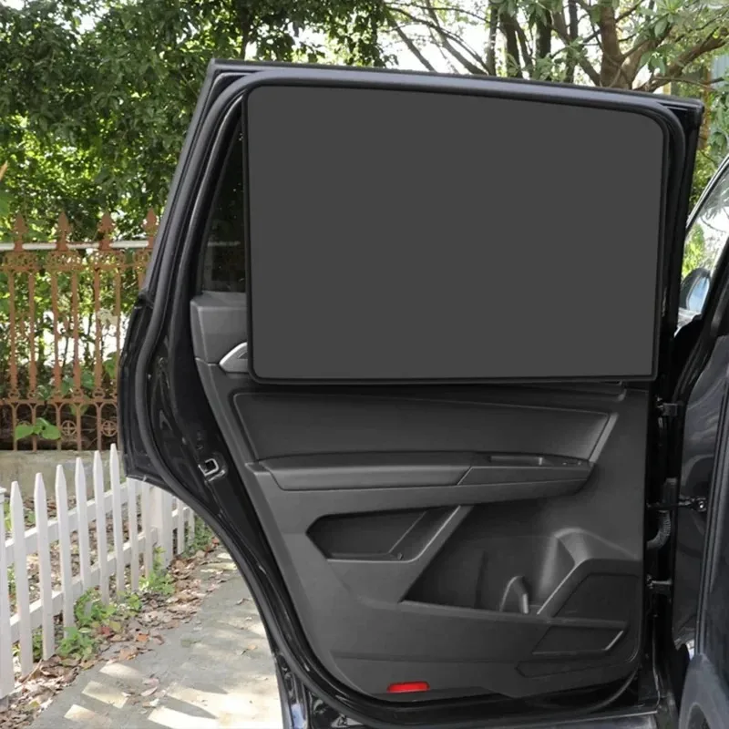 2PCS Magnetic Car Sunshade - UV Protection & Heat Blocking, Double-Sided Auto Window Shade with Easy DIY Installation
