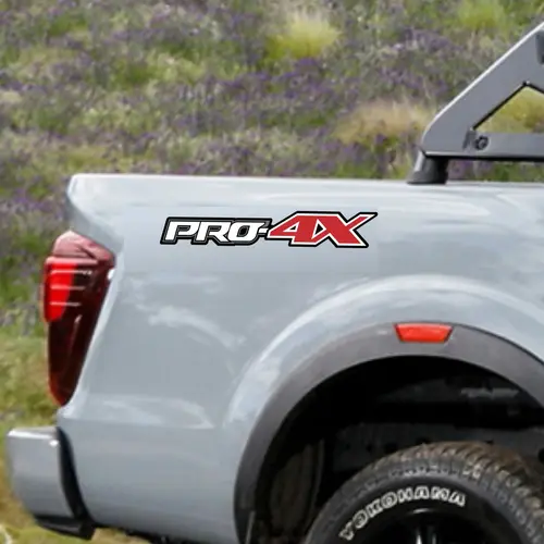 Imagen 2 del producto Calcomanías laterales para maletero trasero de coche, pegatina para carrocería de camioneta Nissan Titian Frontier Pro 4, vinilo 4x4, accesorios de decoración para coche todoterreno