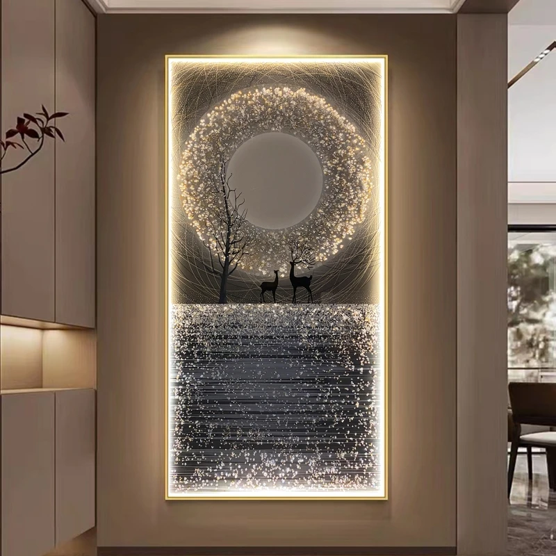 Modern LED Wall Lamp For Living Room Background Corridor Hotel Study Room Home Decorations Luster Hanging Painting Mural Light