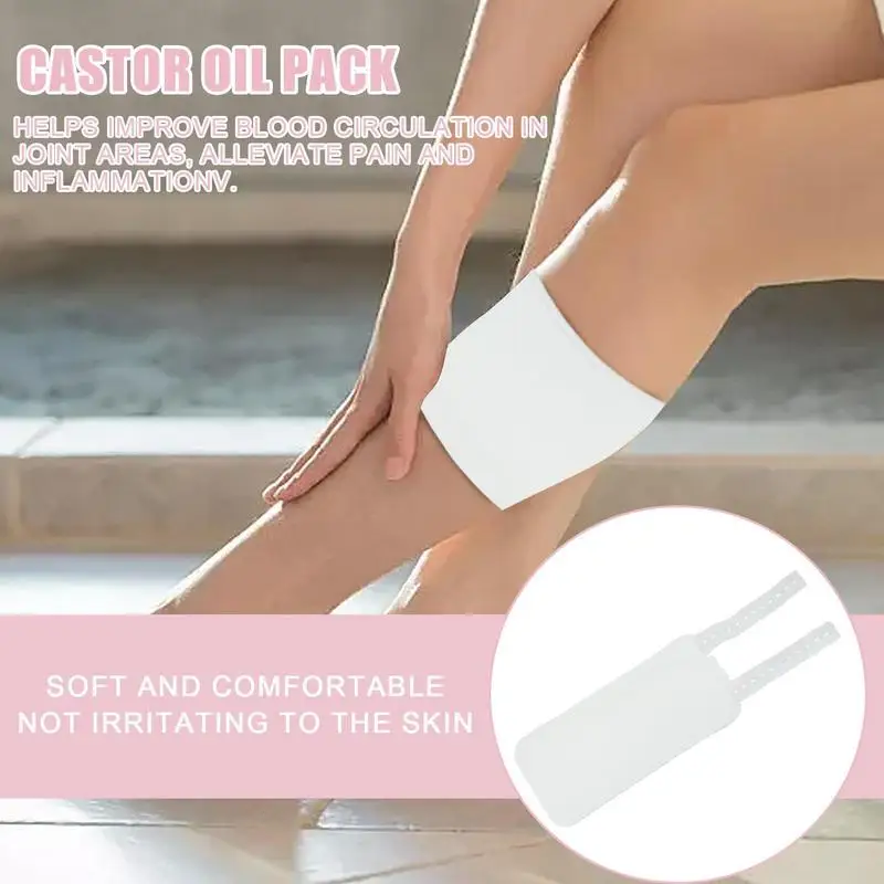 Castor Oil Pack Wrap Compress Pad Caster Oil Pack Waterproof And Reusable Castor Oil Packs For Calf And Aid Sleep