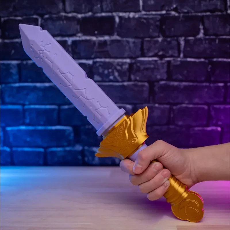 3d impresso faca longa meninas grupo roleplay espada ornamento adereços rumi espada cosplay acessórios de fantasia fontes de festa presentes