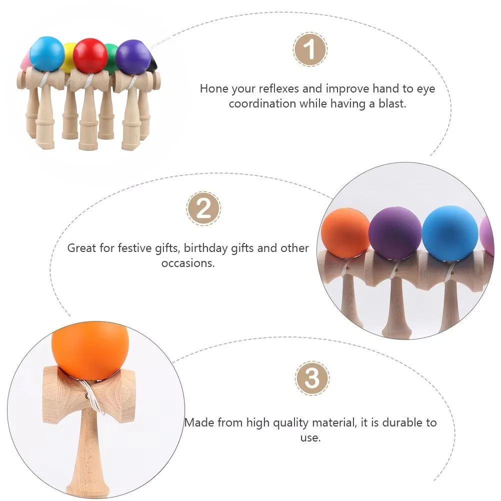 1 Set Houten Zwaard Bal Speelgoed Houten Vaardigheid Zwaard Cup Bal Games Educatief Outdoor Grappig Speelgoed voor Kinderen Sport Verjaardagscadeau