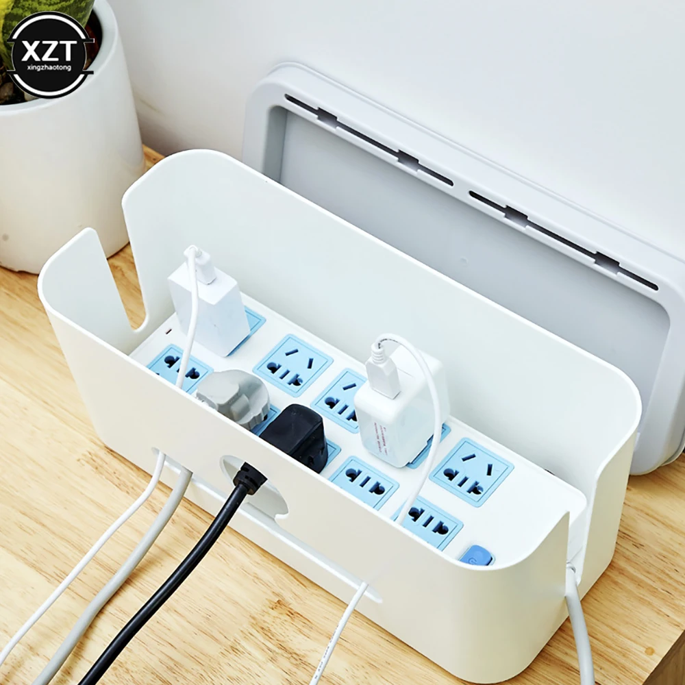 Cable Storage Box Multifunctional Power Board Wire Management Socket Wire Case Home Room Safety Network Line Storage Bin