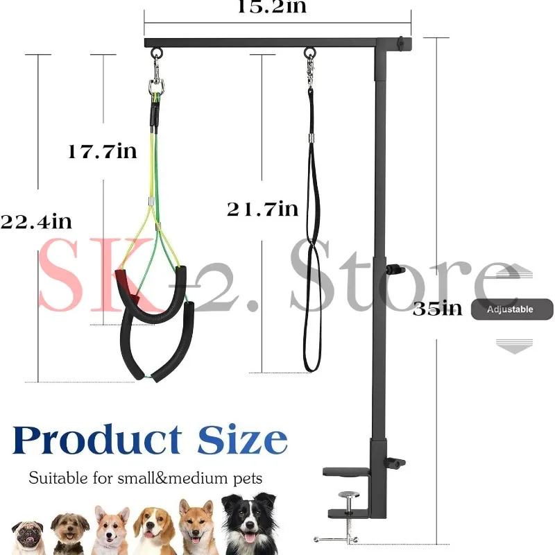 Pet grooming arm dog grooming fixed boom bracket retractable height adjustable lifting folding shelf