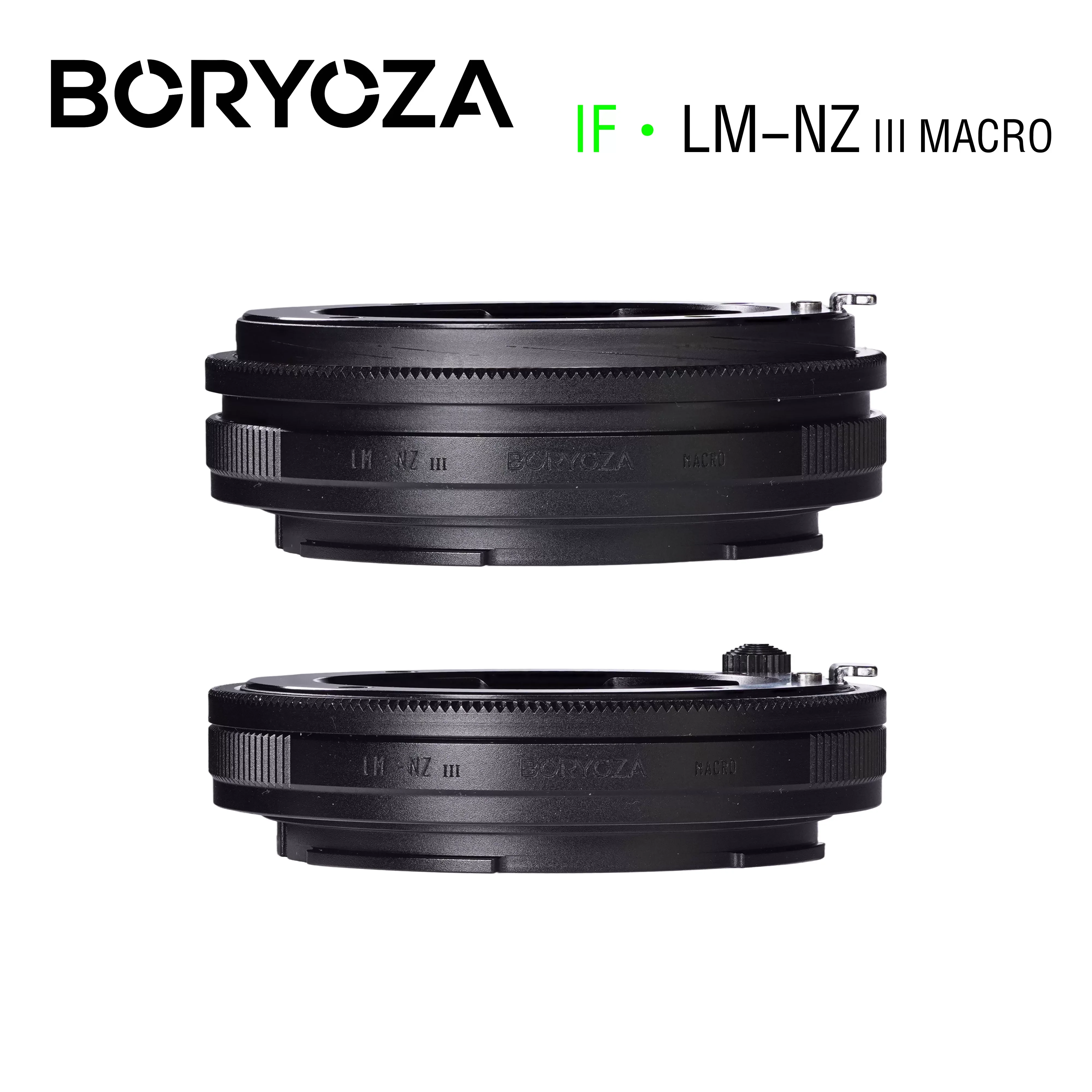 Адаптер-кольцо BORYOZA LM-NZ III черного цвета для макросъемки с функцией автофокусировки для объективов Leica M на байонет Nikon Z (Z7, Z8, Z9, Z10) – Аксессуары для фотографии